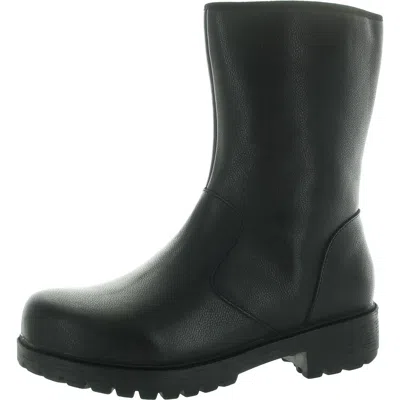 Alegria Chalet Womens Faux Fur Lined Leather Mid-calf Boots In Black