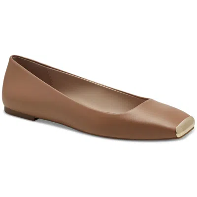 Alfani Neptoon Womens Metallic Faux Leather Ballet Flats In Multi