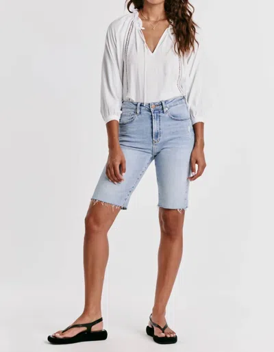 Dear John Denim Indy Super High Rise Long Shorts In Wezley In Multi