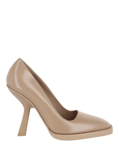 Ferragamo Glossy Leather Pointed Toe Pumps In Multi