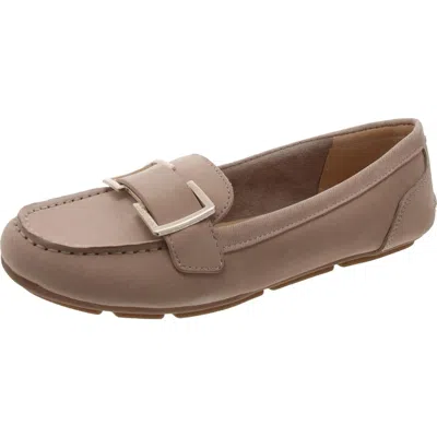 Calvin Klein Lydia Womens Slip On Flat Moccasins In Beige