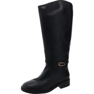 Arezzo A1334600060001 Womens Wide Calf Leather Mid-calf Boots In Black