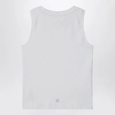 Givenchy White Ribbed Tank Top With Logo