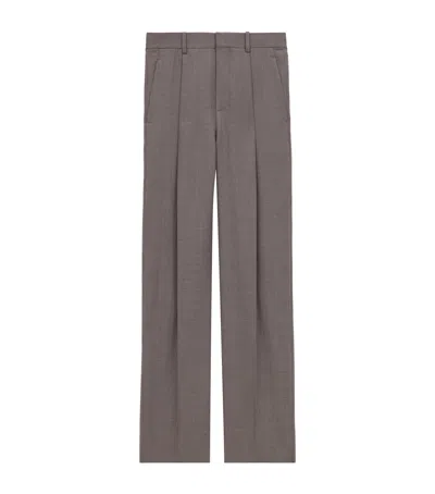 Saint Laurent Wool Tailored Trousers In Black