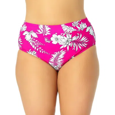 California Waves Plus Womens Floral Banded Swim Bottom Separates In Multi