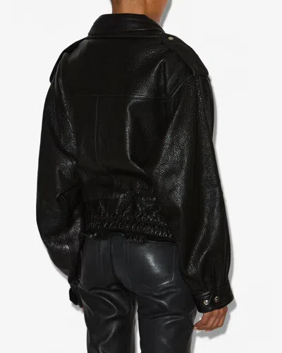 Isabel Marant High Collar Jacket Featuring Buckle Detail In Black