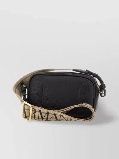 Emporio Armani Logo-stamp Crossbody Bag In Black