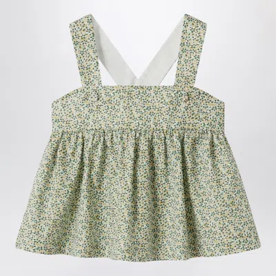 Il Gufo Forest Green Top In Liberty Fabric
