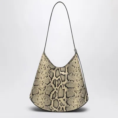 Jil Sander Python Print Leather Shoulder Bag