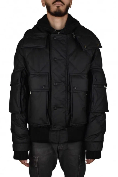 Balmain Men Down Jacket In Black