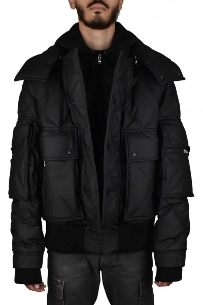 Balmain Men Down Jacket In Black