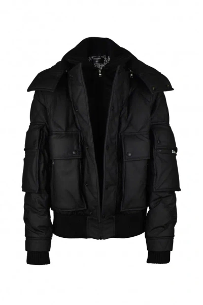 Balmain Men Down Jacket In Black