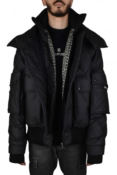 Balmain Men Down Jacket In Black
