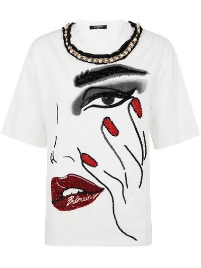 Balmain Ss T-shirt In White