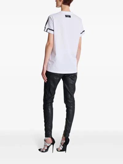 Balmain Sl Writing Printed T-shirt In White