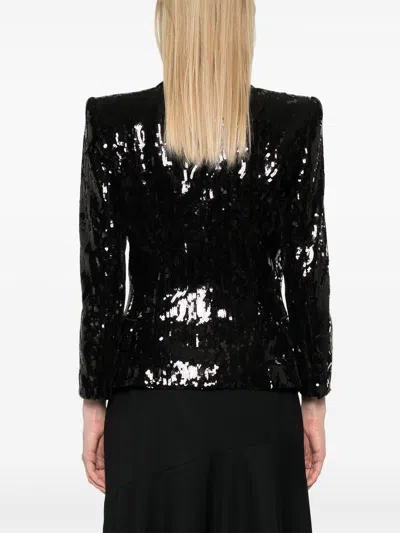 Balmain Sequinned Blazer In Black