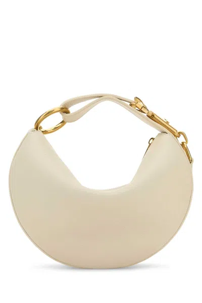 Burberry Knight Calf Leather Shoulder Bag In White