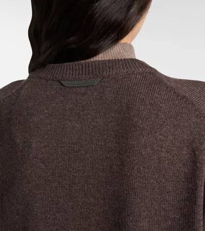 Brunello Cucinelli Cashmere Sweater In Brown