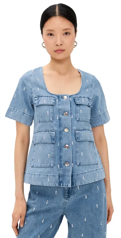 Aligne Chico Diamante Top Light Wash In Light Wash