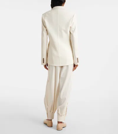 Max Mara Guglia Linen Blazer Jacket In White