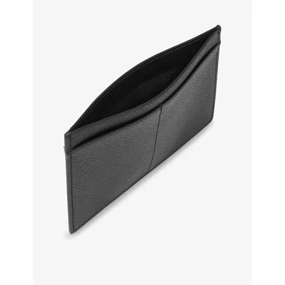 Smythson Panama Leather Passport Sleeve In Black