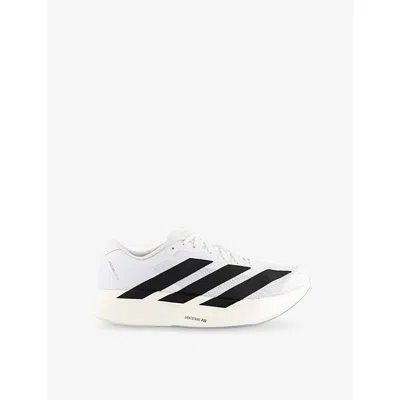 Adidas Originals Adidas Adizero Evo White Sneakers With Signature 3-stripes In Gray