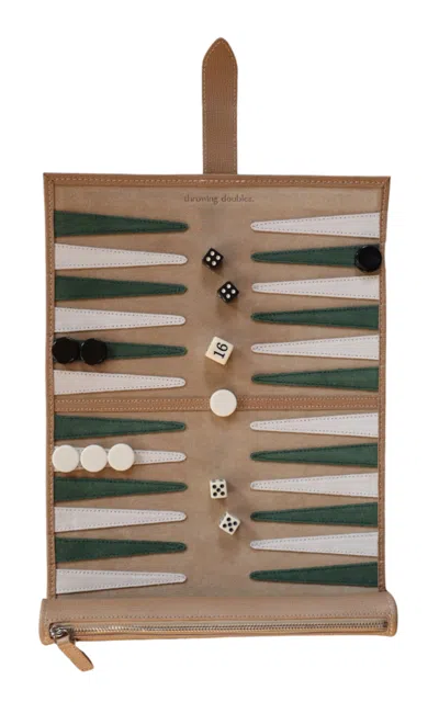 Throwing Doubles Travel Backgammon Board In Green