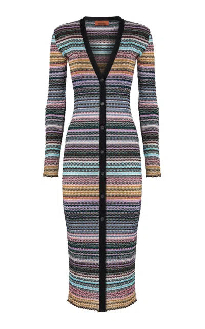 Missoni Striped-pattern Buttoned Cardigan In Multi
