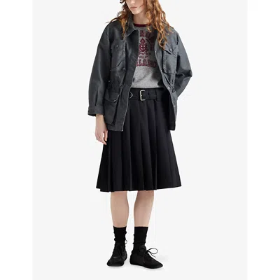 Prada Midi Skirt In Blue