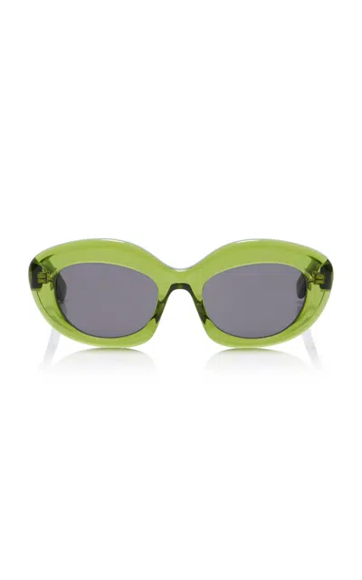 Loewe Round-frame Acetate Sunglasses In Green