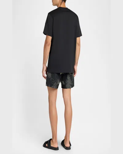 Moncler Logo Cotton T-shirt In Black