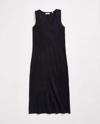Billy Reid Transfer Rib V-neck Dress In Black