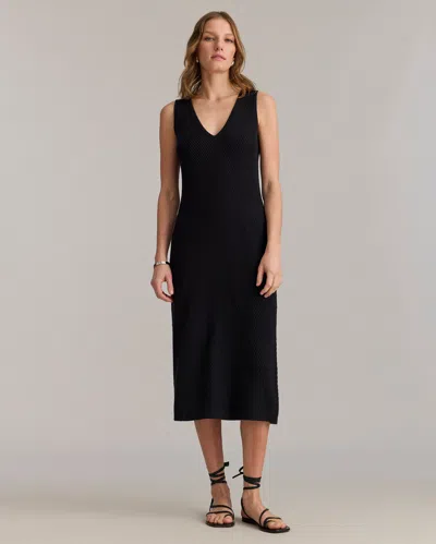 Billy Reid Transfer Rib V-neck Dress In Black