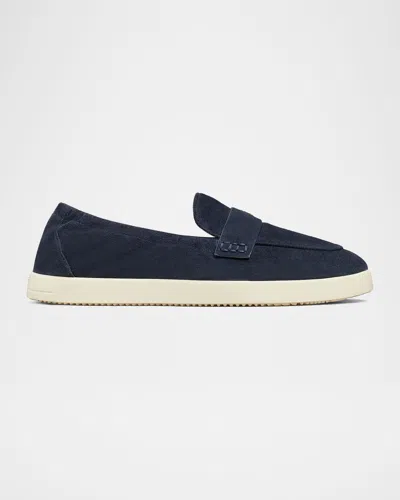 Tory Burch Sporty Suede Slip-on Loafers In Navy