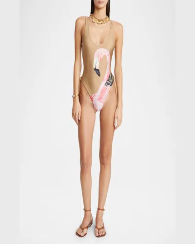 Chloé Chloe Women Biscuit Tpu Chloe Jelly Thong Sandals In Brown