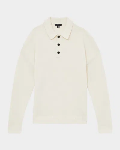 Reiss Holms Wool Polo Shirt In White