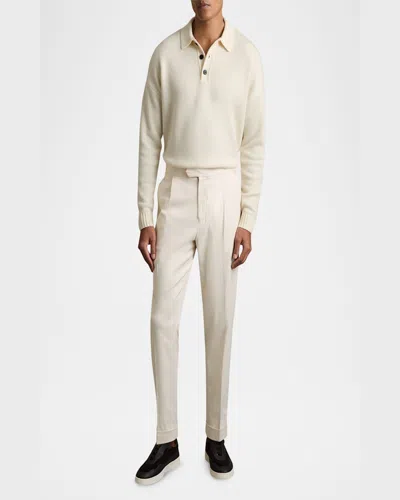 Reiss Holms Wool Polo Shirt In White