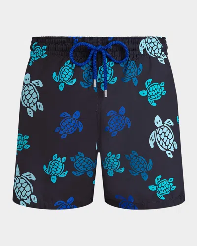 Vilebrequin Graphic-print Swim Shorts In Black