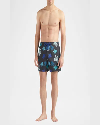 Vilebrequin Graphic-print Swim Shorts In Black
