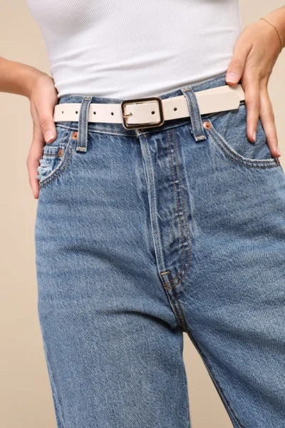 Lulus Stylish Setup Black, Ivory, And Brown Three-piece Belt Set In Black