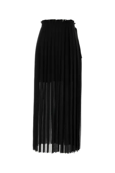 Ami Alexandre Mattiussi Ami Paris Pleated Maxi Skirt In Black