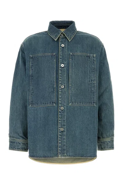 Jil Sander Denim Jacket Featuring Chest Pocket And Contrast Stitching In Blue