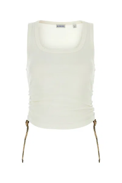 Burberry Cotton Festival Tank Top In White