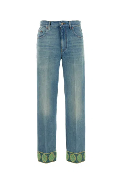 Valentino Garavani Straight-leg Jeans With Decorative Cuffs In Black