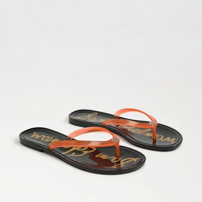 Sam Edelman Dean Jelly Flip Flop Clear Red Jelly In Red