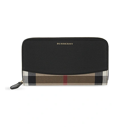 Shop Burberry House Check Wallet In Black