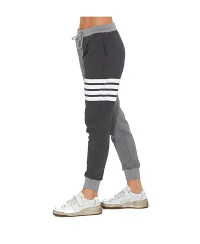 Thom Browne Trousers Block Design Striped Detail In Gray