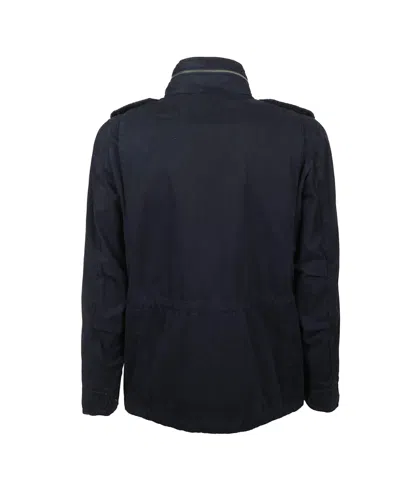 Aspesi Man Jacket Midnight Blue Size M Polyester, Polyamide In Black
