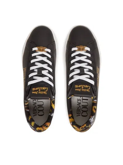 Versace Jeans Couture Black Fondo Court 88 Sneakers In Black