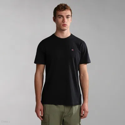 Napapijri Napa Salis Short Sleeve T-shirt Mens In Black